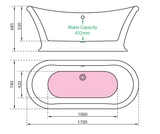 Charlotte Edwards Purley Boat Bath Technical Drawing