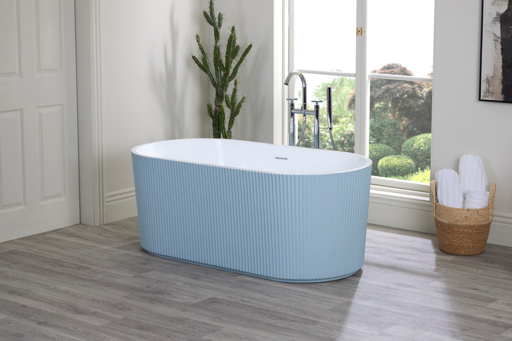 Ginger by Classical Baths - Fluted 1700 x 800mm Double Ended Freestanding Bath, Gloss white or Painted Finish Available