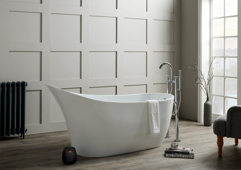 Marilyn by Classical Baths Single Ended Slipper 1680 x 730 x 800mm Gloss White or Paintd Finish