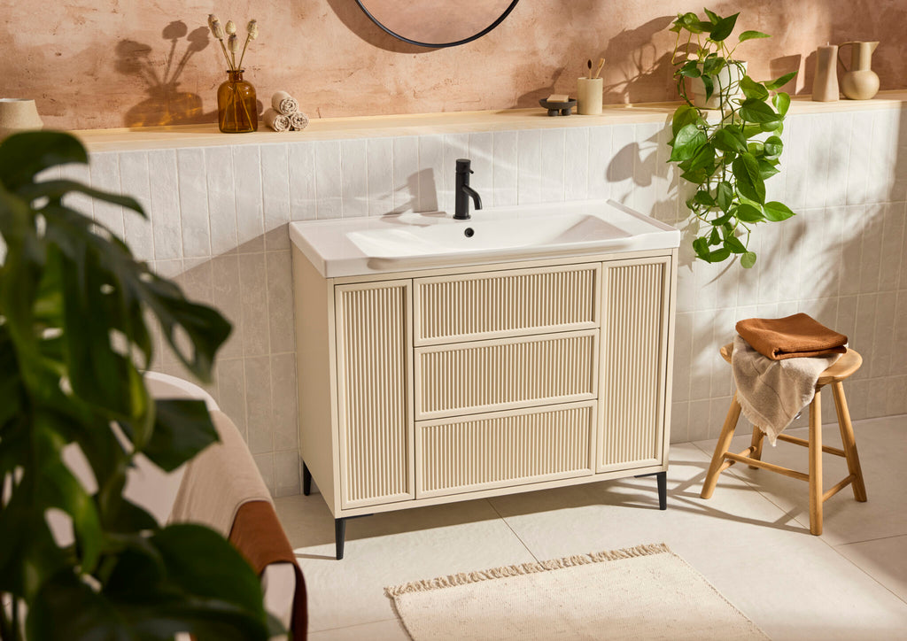 Bota 1000mm Fluted Vanity Unit & Basin Stone