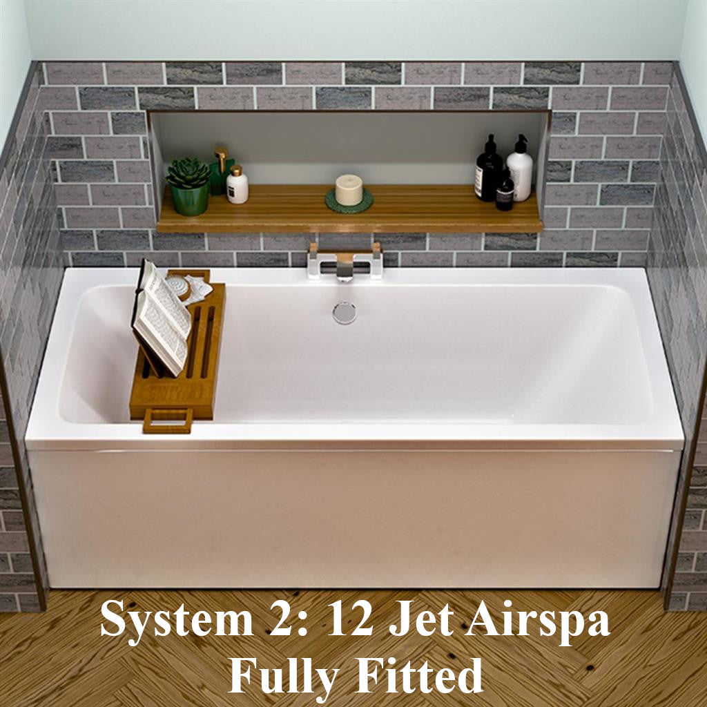 12-Jet Airspa Bath - Eastbrook Portland 1700 x 750mm Double Ended