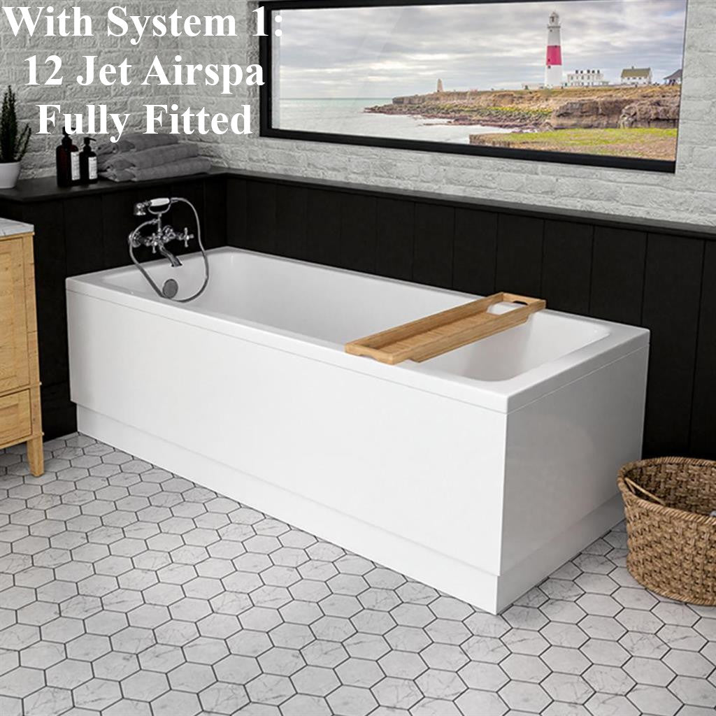 12-Jet Airspa Bath - Eastbrook Portland 1650 x 700mm Single Ended