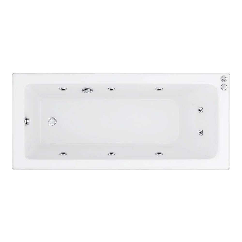 Whirlpool 1800 x 800 Square Single End Bath 8 Jets