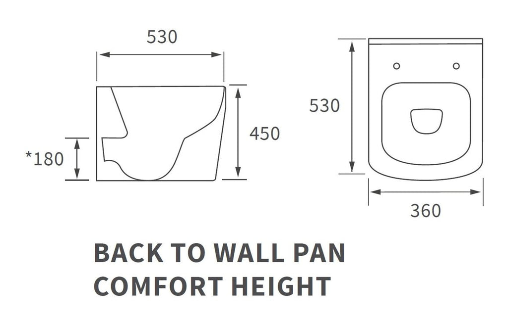 Bedale Rimless Comfort Height BTW Toilet