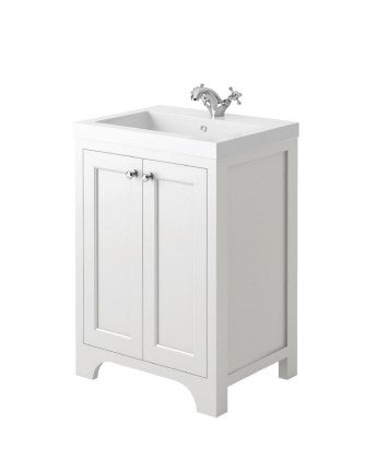 Brunswick 600mm Floor Standing Vanity Unit Arctic White