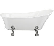 Burley 1620 x 710mm Traditional Slipper Bath White/Painted with Lion Feet