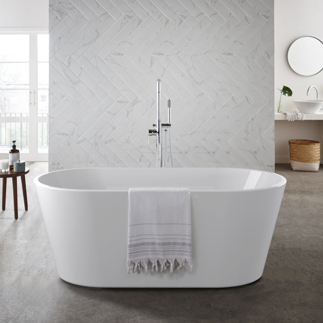 Coast 1600 x 750mm Freestanding Bath White/Painted
