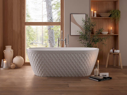 Faye by Classical Baths - Diamond 1700 x 800mm Double Ended Freestanding Bath, Gloss white or Painted Finish Available