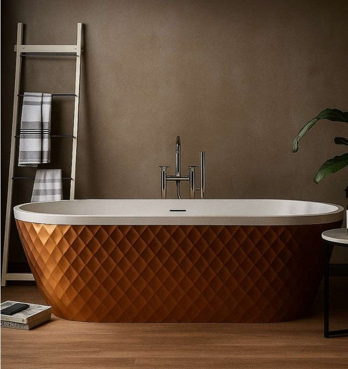 Faye by Classical Baths - Diamond 1700 x 800mm Double Ended Freestanding Bath, Gloss white or Painted Finish Available