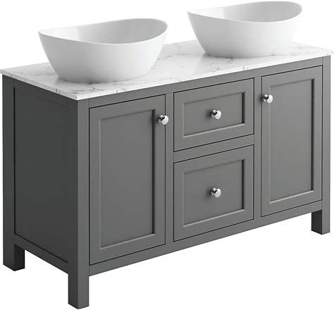 Montpelier 1200mm Floor Standing Vanity Unit Marble Top Spa Grey