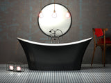 CE11013-GB Charlotte Edwards Harrow 1700mm Freestanding Bath Gloss Black Exterior