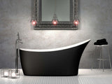 CE11038-MB Charlotte Edwards Portobello 1720mm Freestanding Bath Matt Black Exterior