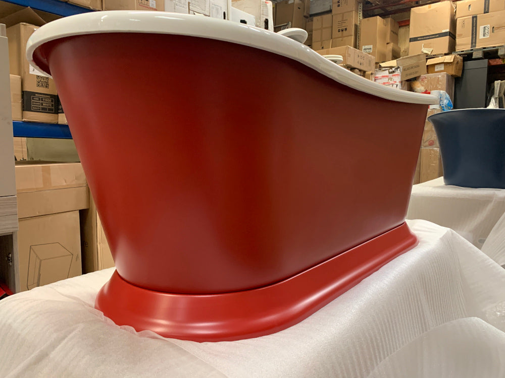 Charlotte Edwards Rosemary Boat Bath Painted in Farrow and Ball Incardine