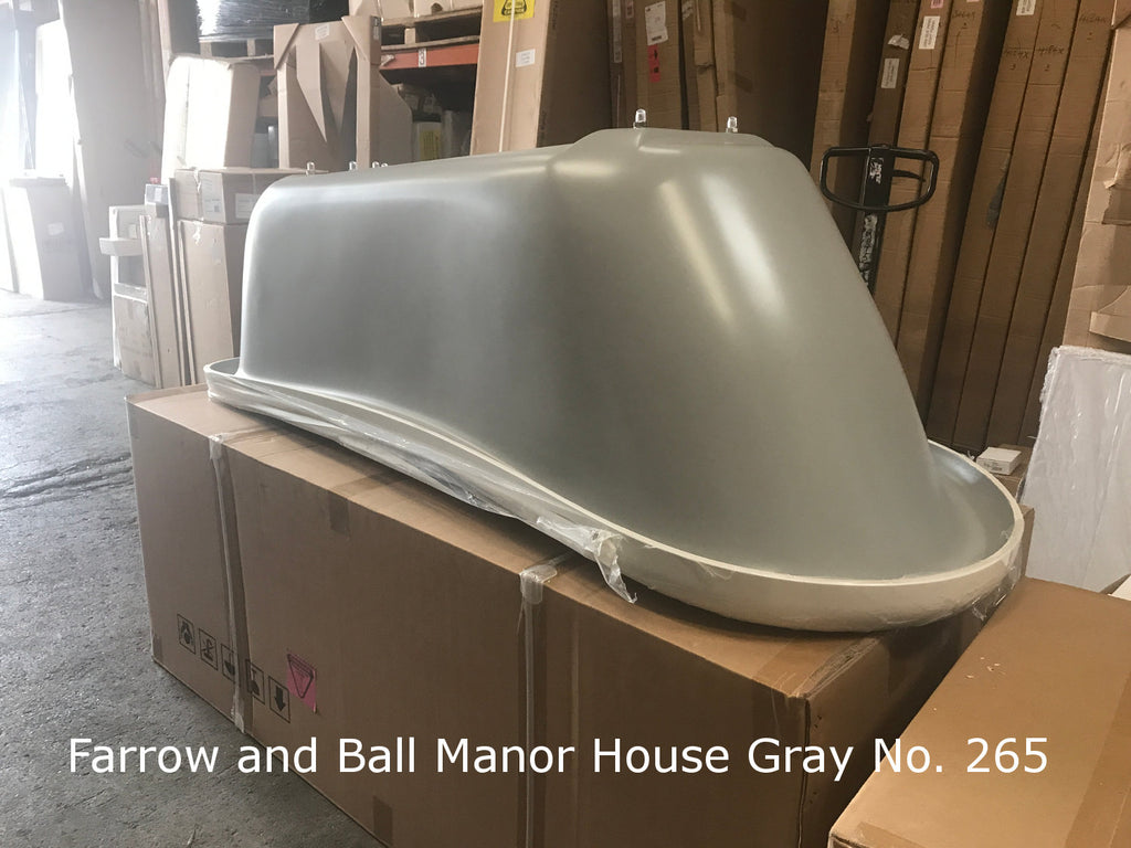 Royce Morgan Crystal Slipper Bath Painted in Farrow and Ball Manor House Gray