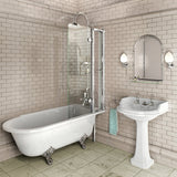 E14 Burlington Hampton Shower Bath 1690mm with shower screen
