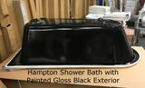 E13 Burlington Hampton Shower Bath with Painted Gloss Black Exterior