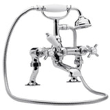 I303X Beaumont Cranked Leg Bath Shower Mixer, Chrome or Nickel