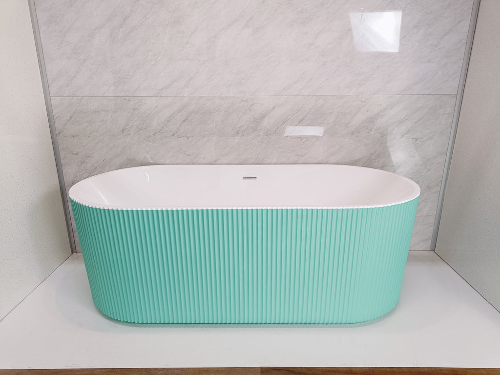 Ginger by Classical Baths - Fluted 1700 x 800mm Double Ended Freestanding Bath, Gloss white or Painted Finish Available