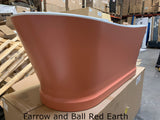 Charlotte Edwards Jupiter Bath Painted in Farrow and Ball Red Earth