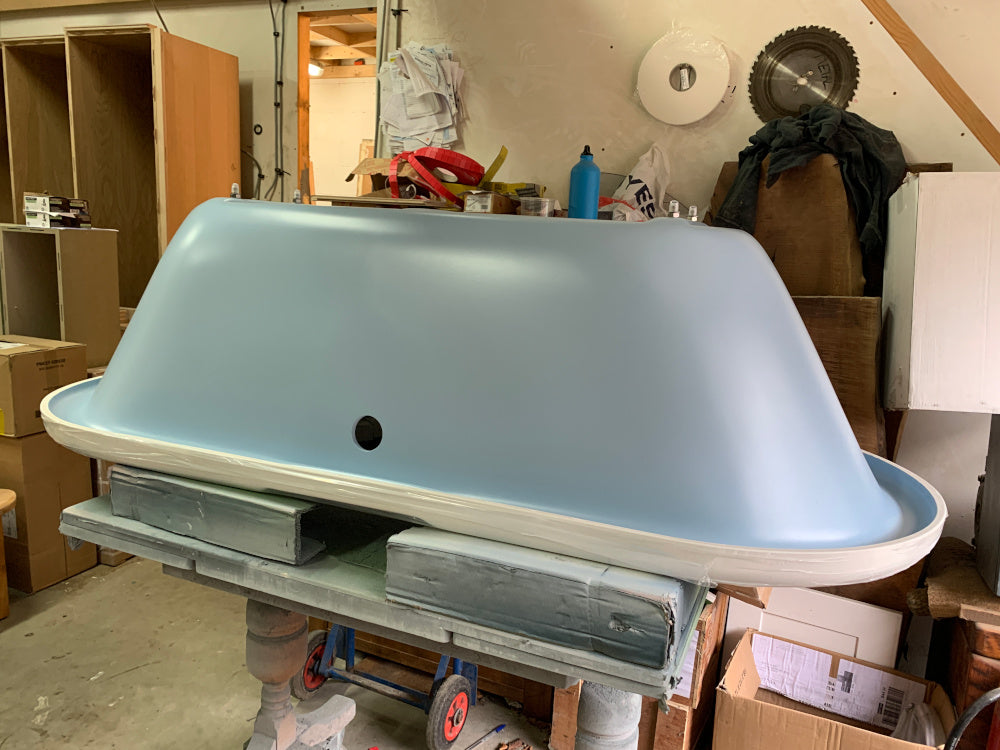 Royce Morgan Kensington 1695 Double Ended Roll Top Bath Painted Exterior In Lulworth Blue No 89