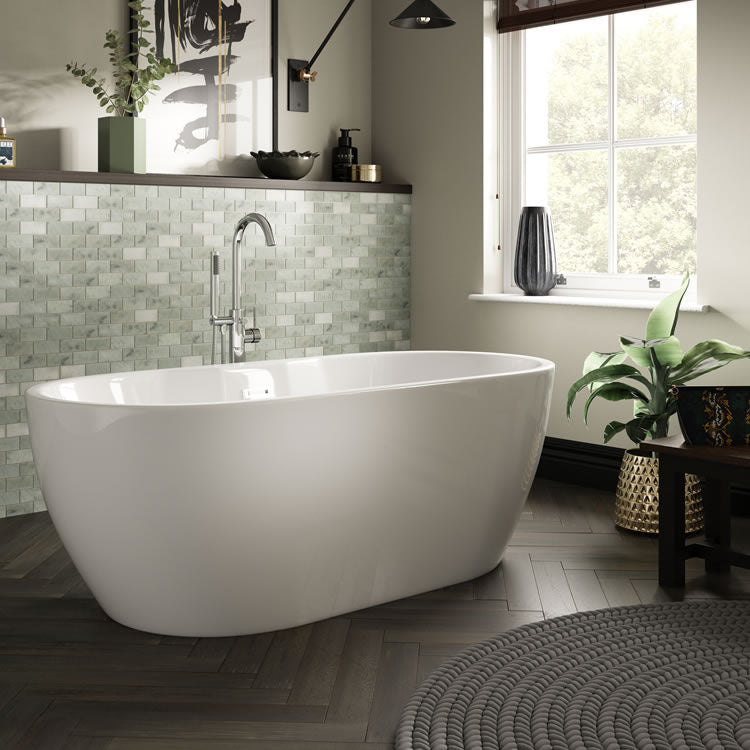 The White Space Senna 1555 x 745mm Freestanding Bath