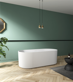 Ginger by Classical Baths - Fluted 1700 x 800mm Double Ended Freestanding Bath, Gloss white or Painted Finish Available