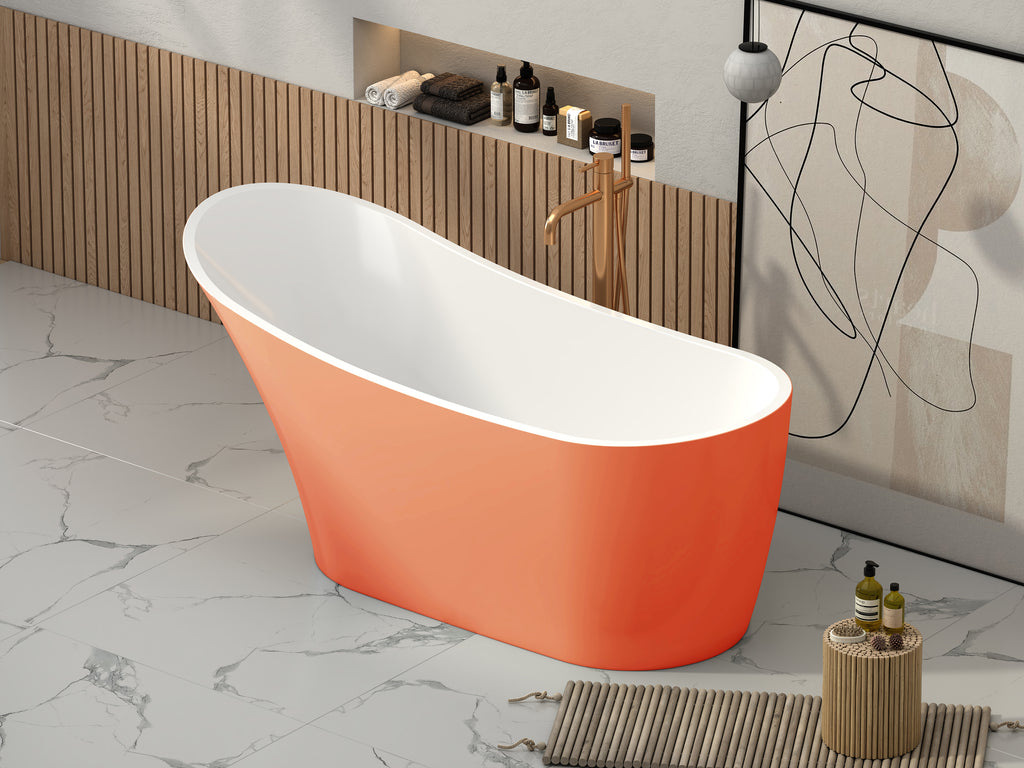 Marilyn by Classical Baths Single Ended Slipper 1680 x 730 x 800mm Gloss White or Paintd Finish