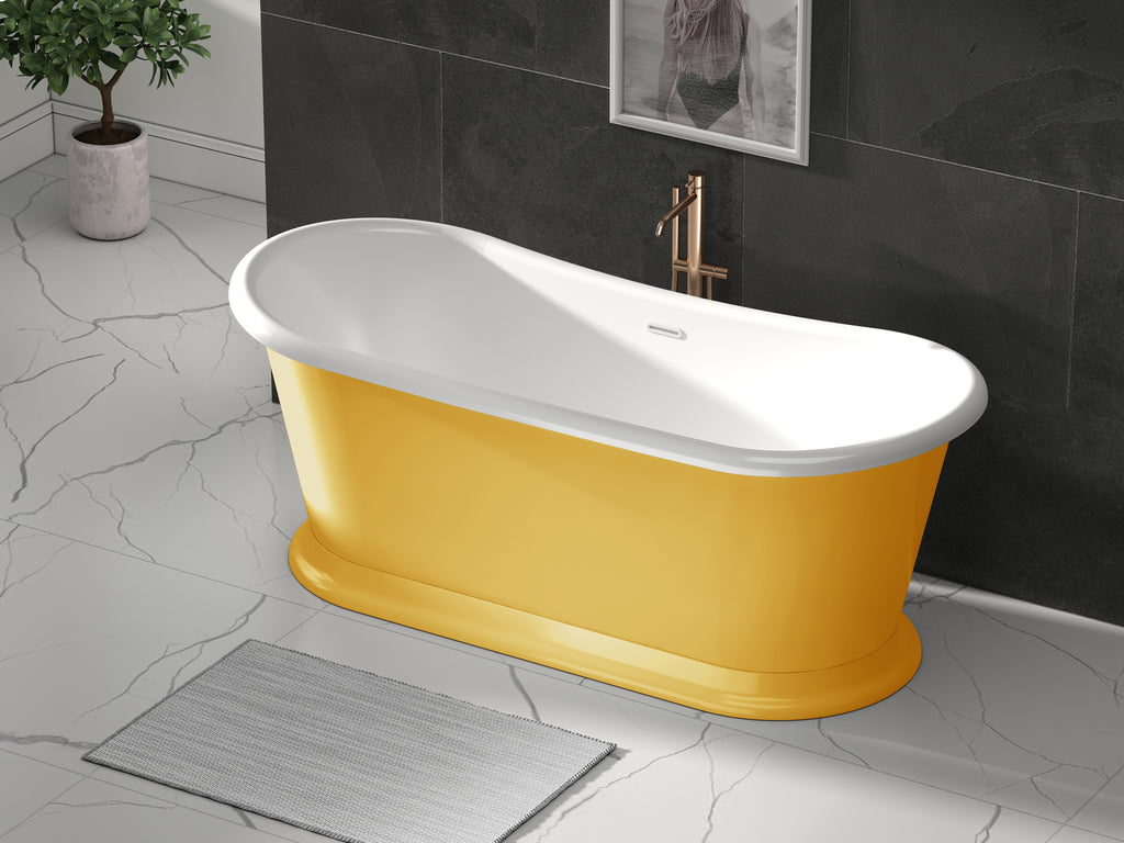 Audrey 1580 by Classical Baths - Traditional Boat Bath 1580 x 750mm, Gloss White or Painted