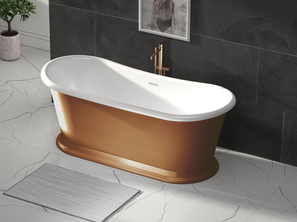 Audrey 1580 by Classical Baths - Traditional Boat Bath 1580 x 750mm, Gloss White or Painted