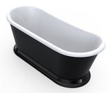 CE11032-GB Charlotte Edwards Rosemary Boat Bath with Gloss Black Exterior