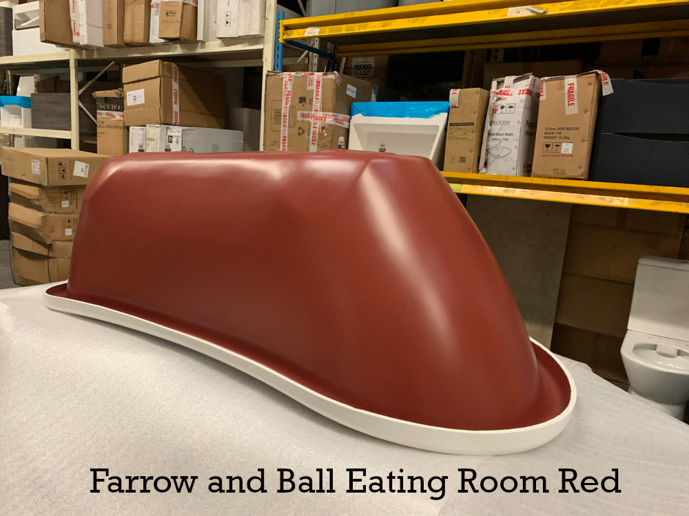 Royce Morgan Chatsworth Slipper Bath Painted in Farrow and Ball Eating Room Red