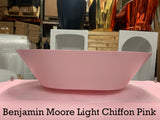 Sontuoso Basin Painted in Benjamin Moore Light Chiffon Pink